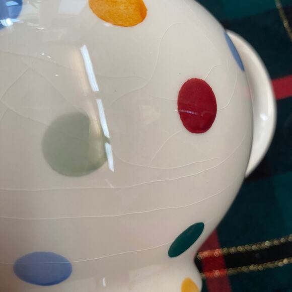 Emma Bridgewater Colorful Polka Dot Tea Pitcher Teapot No Lid - Picture 8 of 11